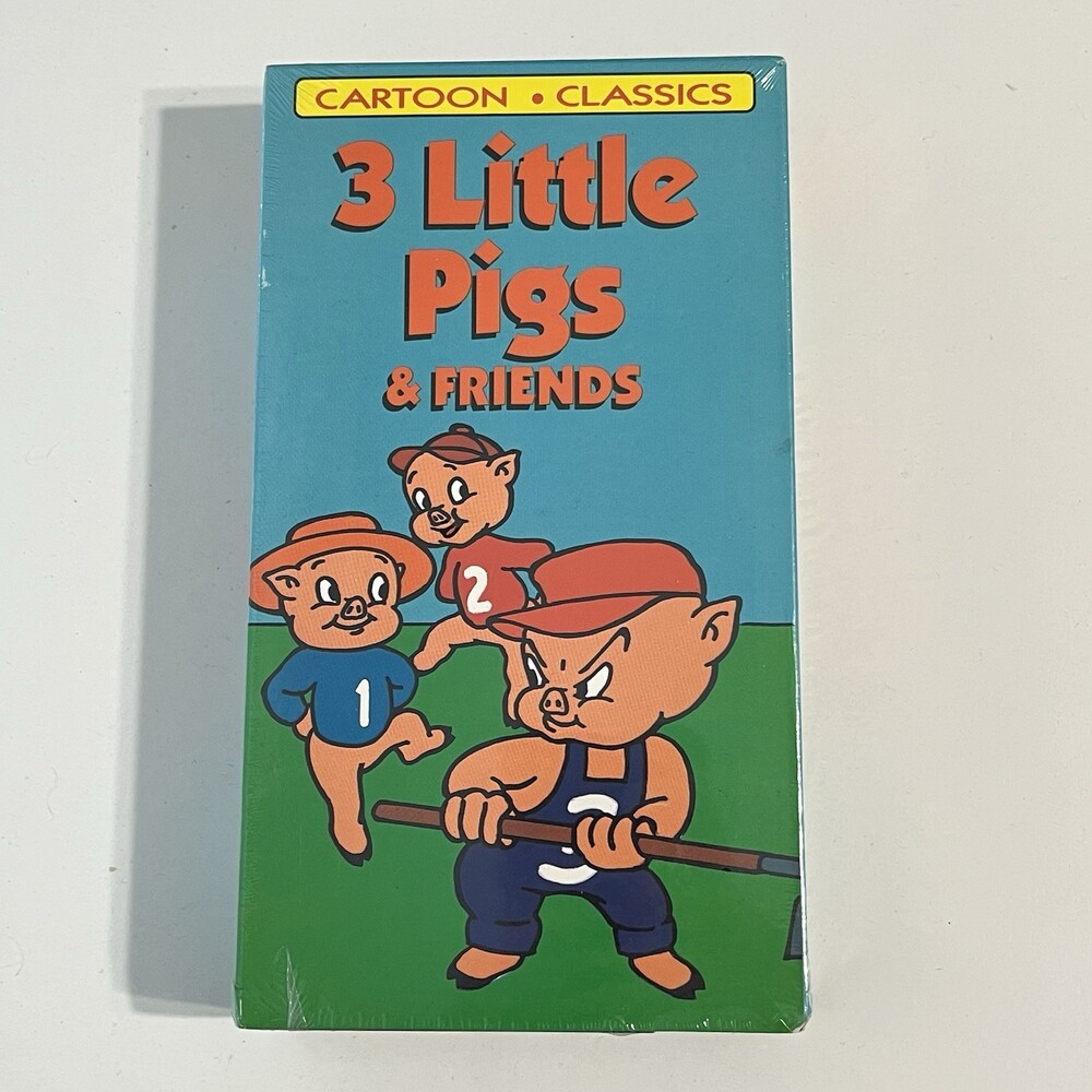 Vintage 3 Little Pigs & Friends: Cartoon Classics VHS 1991